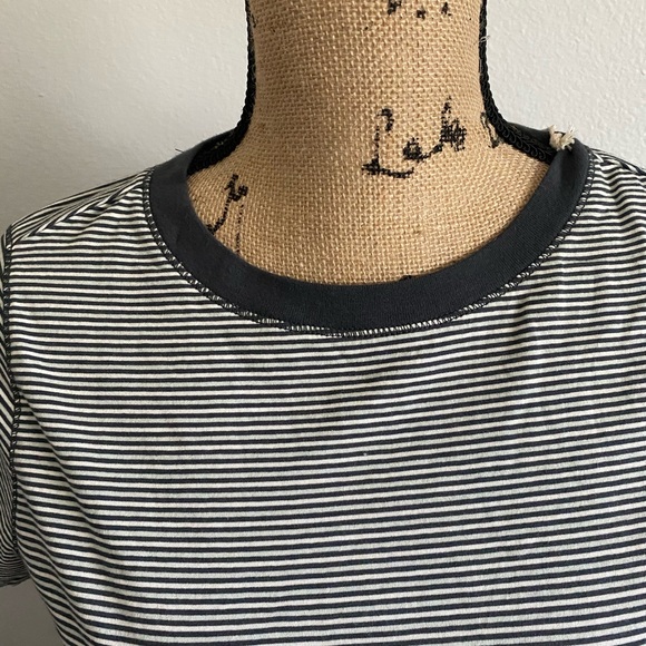 Blue and White Striped T-Shirt - Picture 2 of 5